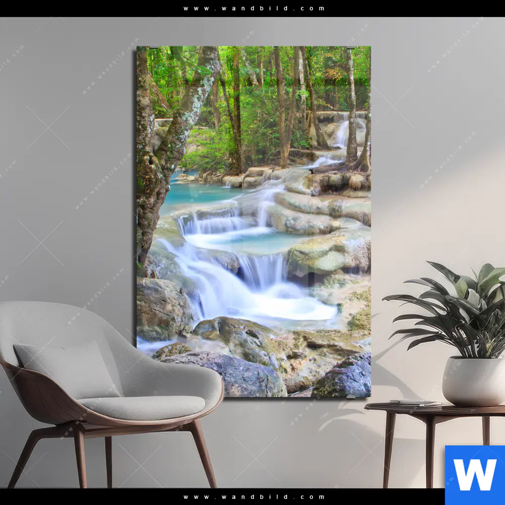 Acrylglasbild | Exotischer Wasserfall | Hochformat