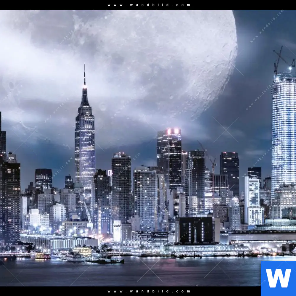 Leinwandbild | Manhattan - Giganten im Silberlicht | Hochformat - Image 4