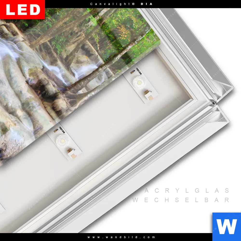 Leuchtbild Acrylglas Canvalight® DIA | Exotischer Wasserfall | Hochformat - Image 3