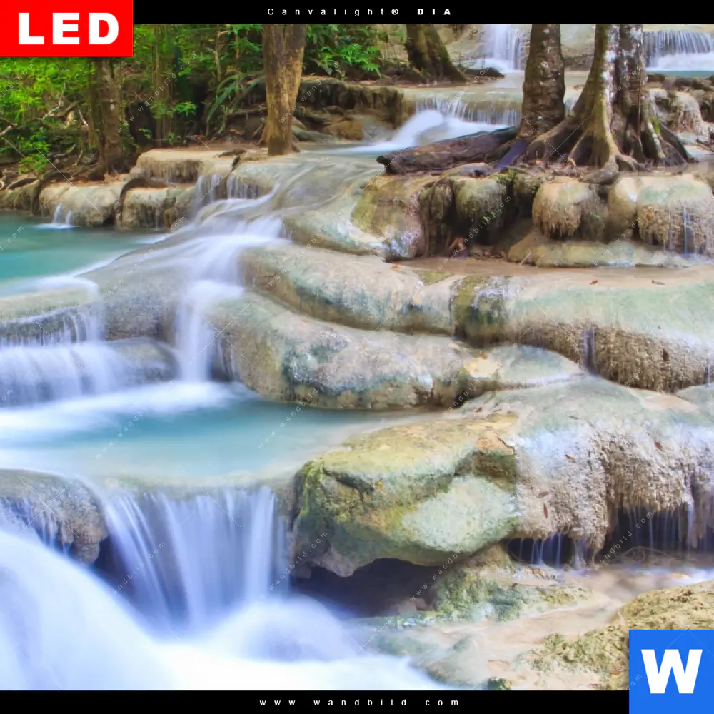 Leuchtbild Acrylglas Canvalight® DIA | Exotischer Wasserfall | Hochformat - Image 4