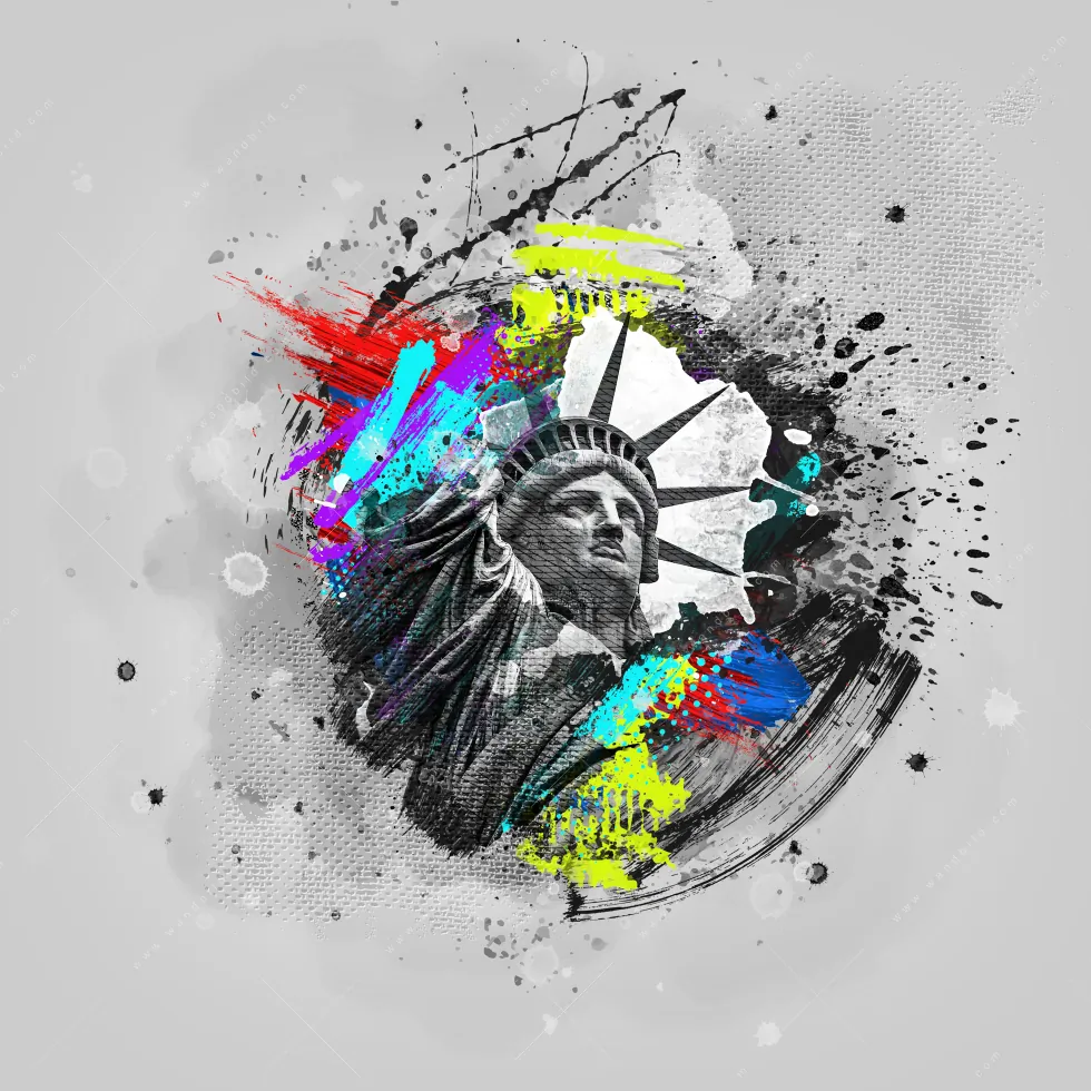 Leuchtbild Acrylglas Canvalight® DIA | Freiheitsstatue Pop Art No.1 | Panorama - Image 5