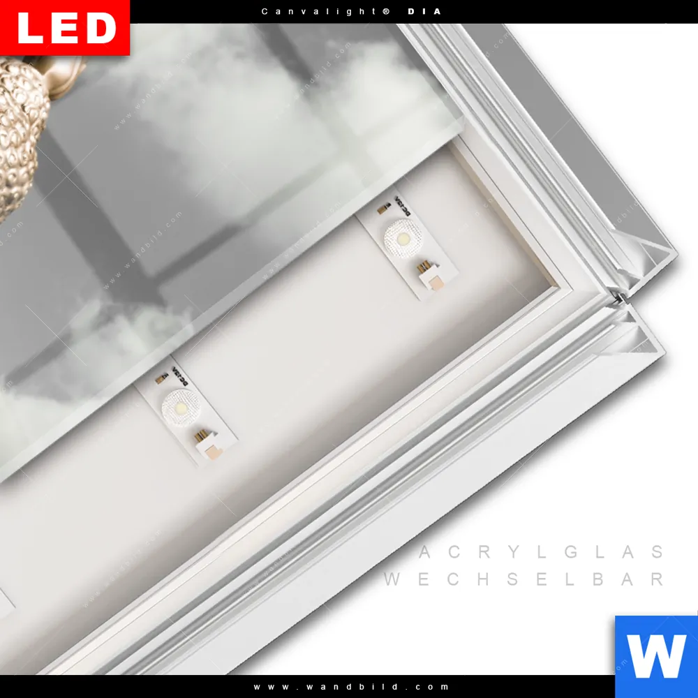 Leuchtbild Acrylglas Canvalight® DIA | Goldene Buddha Statue | Hochformat - Image 3