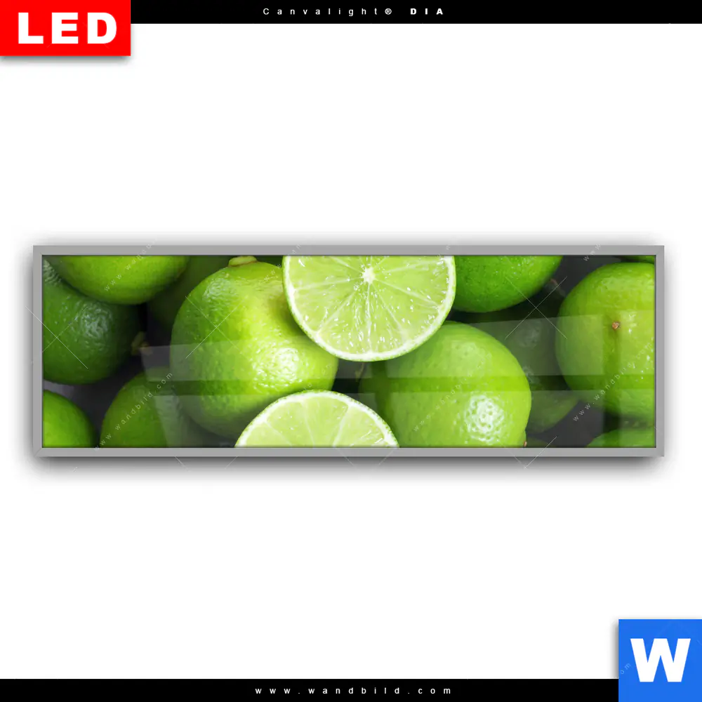 Leuchtbild Acrylglas Canvalight® DIA | Saftige Limetten voller Energie | Panorama - Image 2