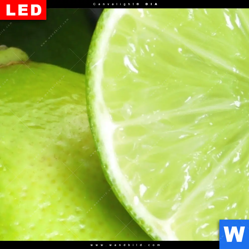 Leuchtbild Acrylglas Canvalight® DIA | Saftige Limetten voller Energie | Panorama - Image 4