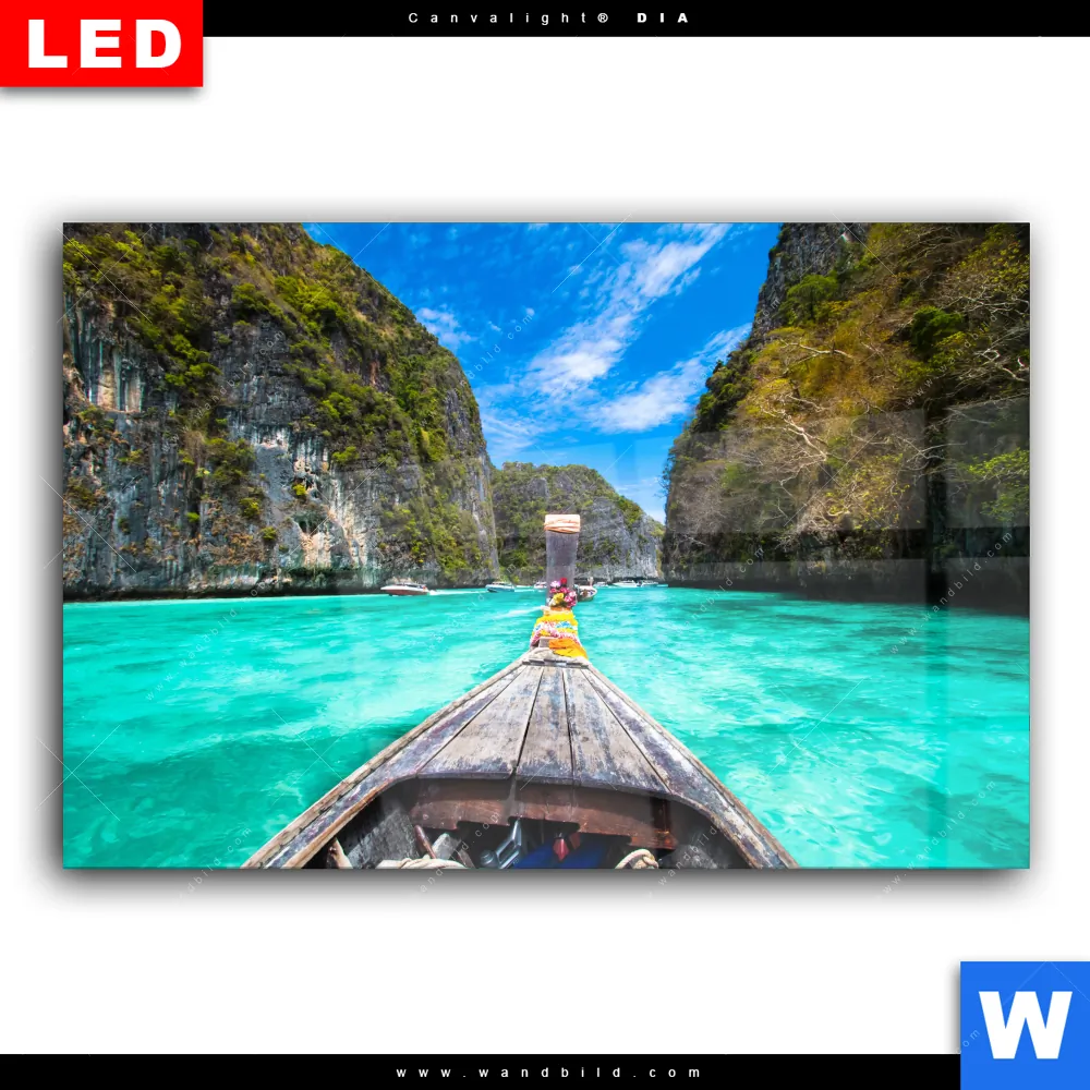 Wechselmotiv Acrylglas Canvalight® DIA | Longtail-Boot | Querformat - Image 2