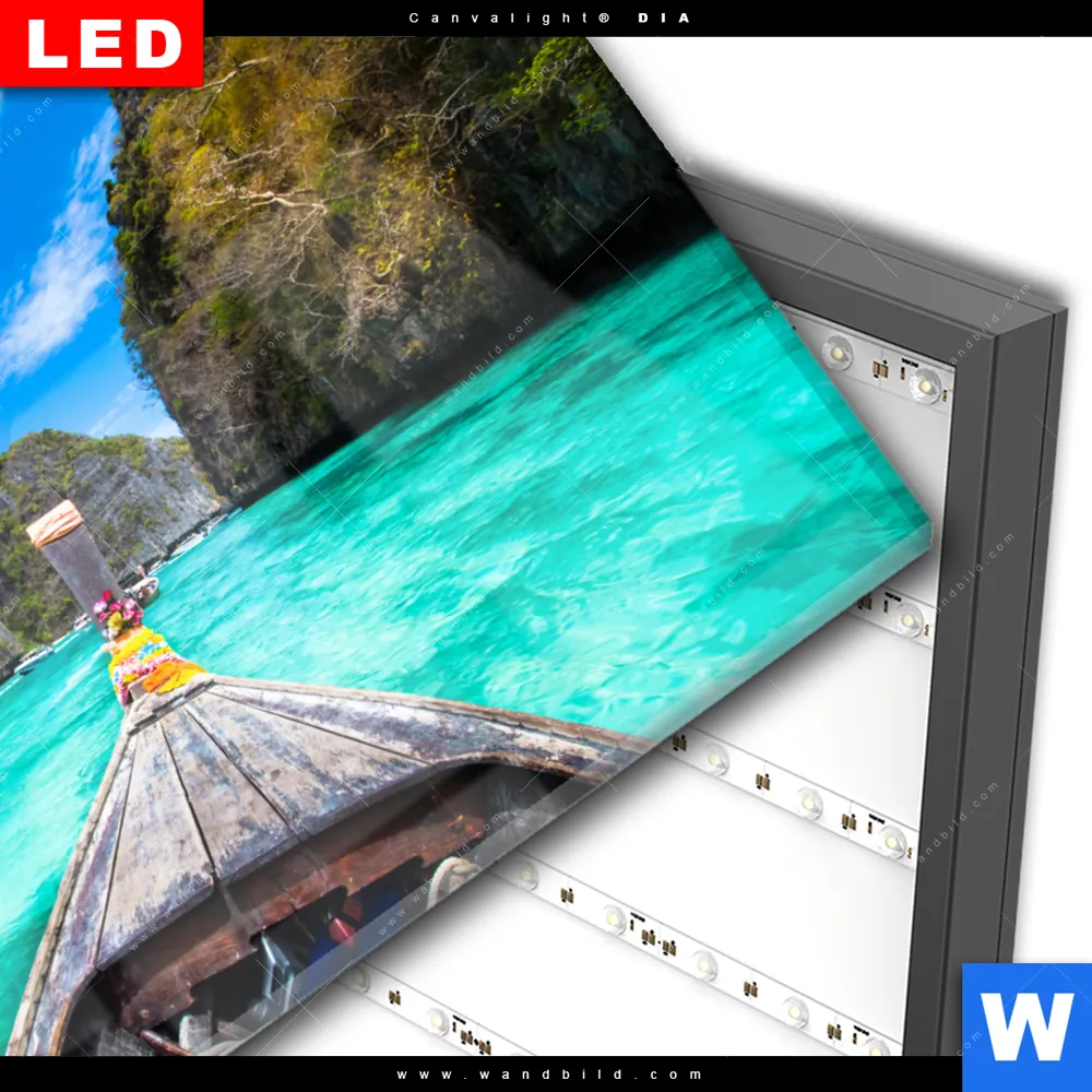 Wechselmotiv Acrylglas Canvalight® DIA | Longtail-Boot | Querformat - Image 3