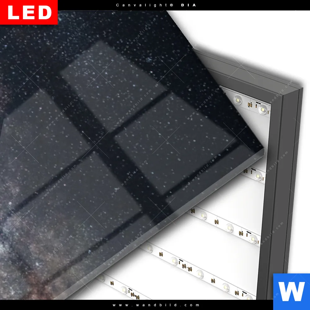 Wechselmotiv Acrylglas Canvalight® DIA | Milchstraße über einem Holzweg | Schmal - Image 3